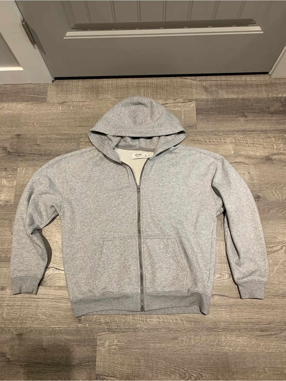 Hollister Heather Gray Full-Zip Hoodie